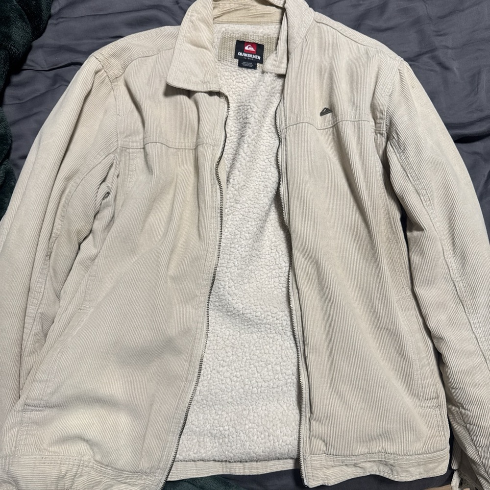 Quiksilver Men's Beige Corduroy Jacket